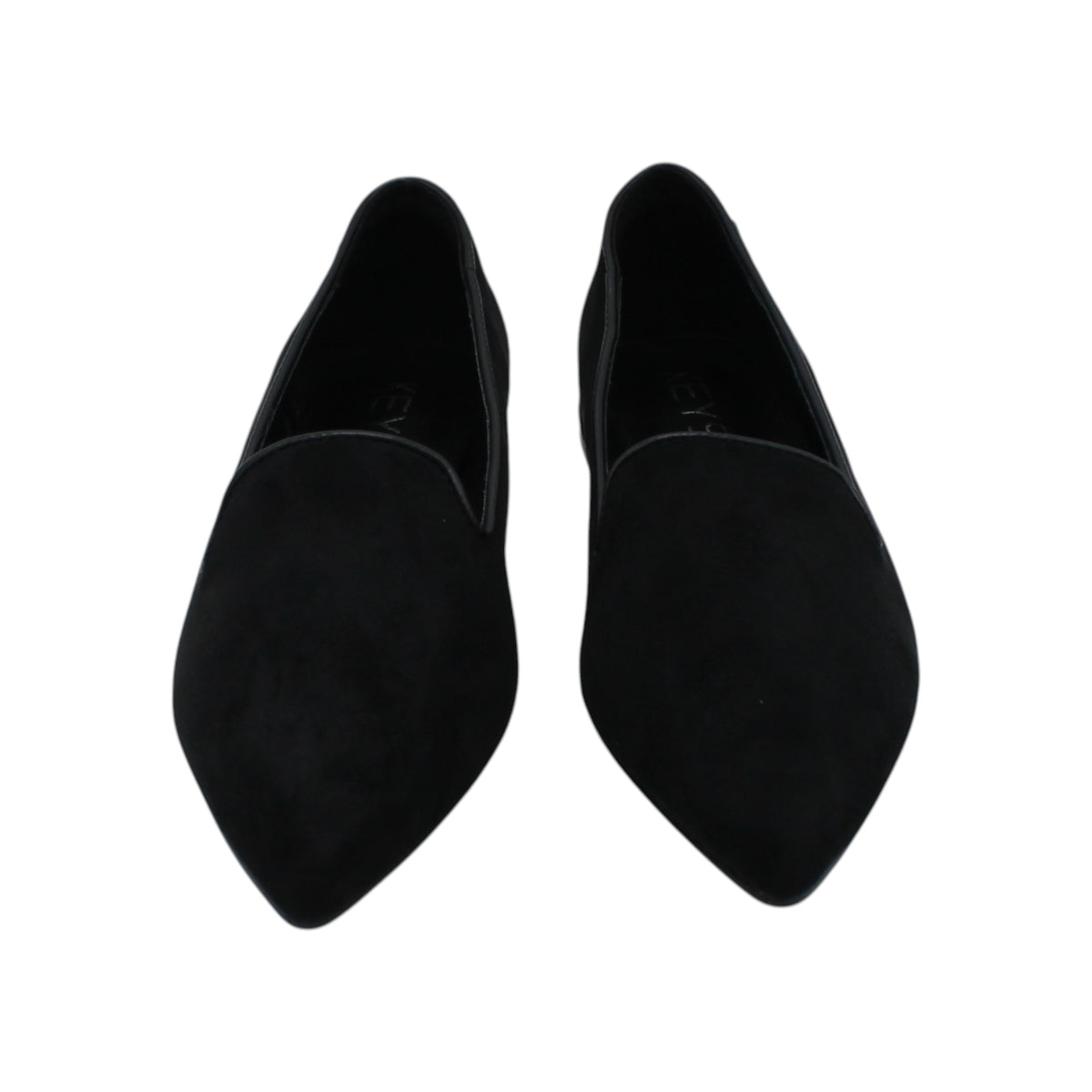 K13911_N - Ballerine -KEYS Mocassino Donna Nero in Camoscio a Punta con Tacco Basso