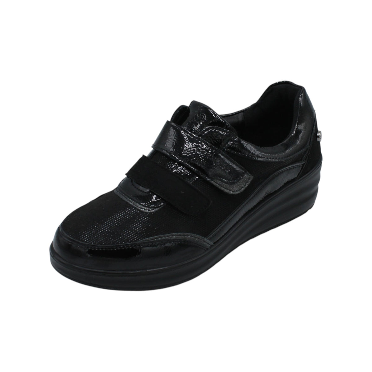 AMD31049 - Mocassini - Scarpe da Donna Amarpies Comode con Strappo e Zeppa – Nero
