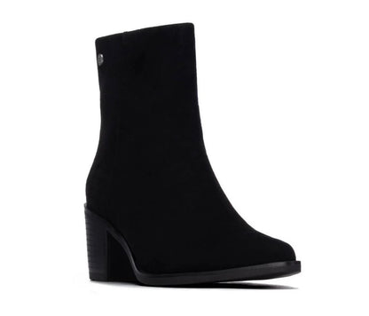 146509_N - Stivaletti - XTI tronchetti Donna Neri in Camoscio con Tacco texani