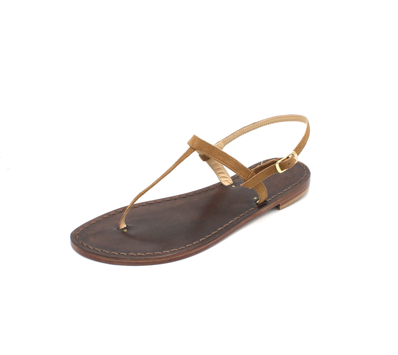 Sandali Artigianali in pelle bassi donna infradito basic cuoio Capri Positano capresi