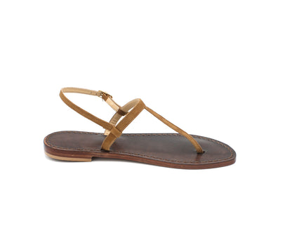 Sandali Artigianali in pelle bassi donna infradito basic cuoio Capri Positano capresi