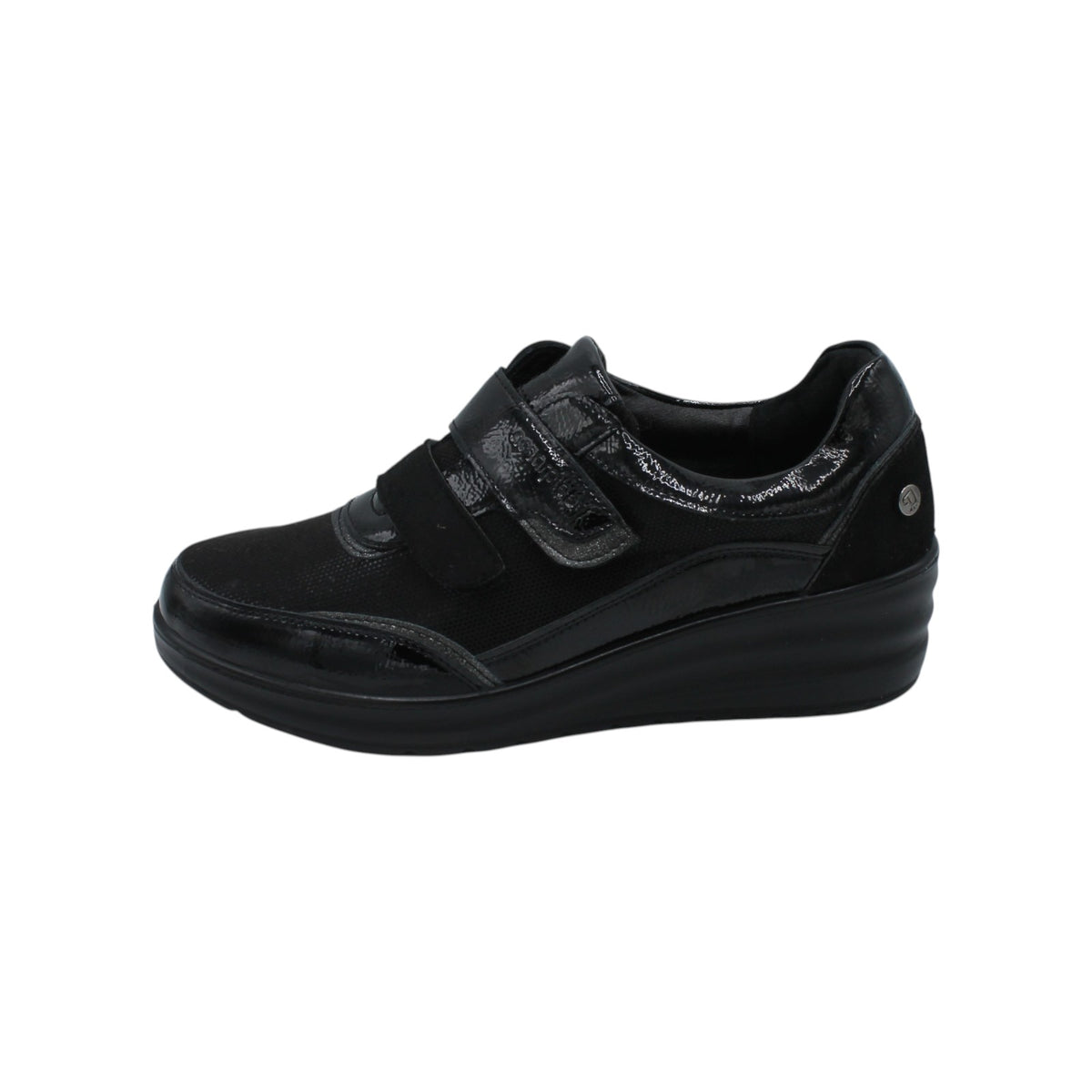 AMD31049 - Mocassini - Scarpe da Donna Amarpies Comode con Strappo e Zeppa – Nero