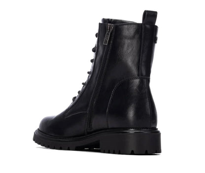 146243 - Stivaletti - Anfibi Donna con Lacci e Cerniera in Eco Pelle Nera – XTI Vegan