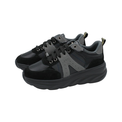 K13501_N - Sneakers - KEYS Scarpe Donna Nere con Suola Rialzata – Sportive e Casual