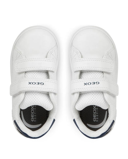 B365LA 000BC C0899 - Sneakers - Geox Scarpe Bambino Bianco Blu a Strappo
