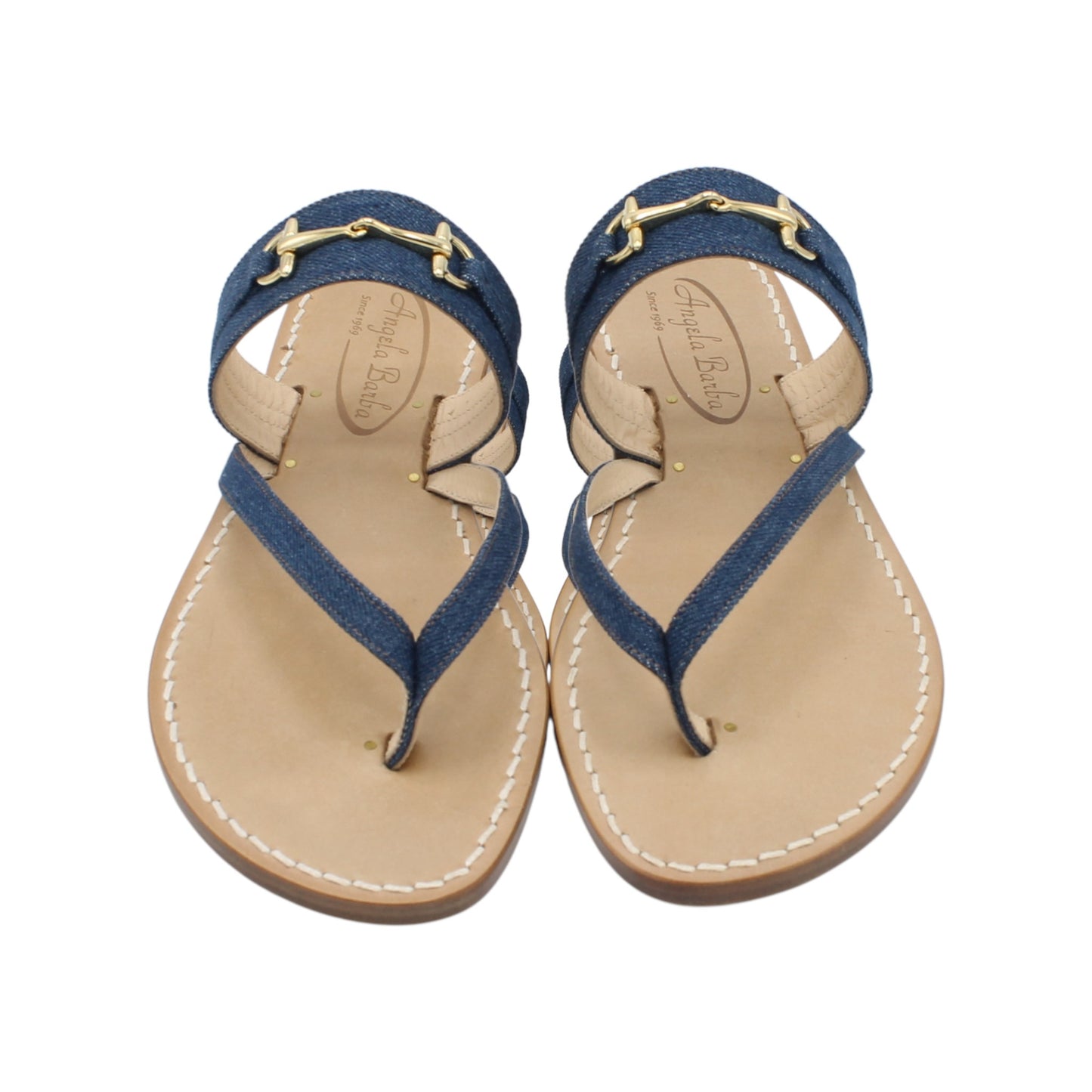 Sandali Artigianali in pelle bassi donna infradito cuoio Capri Positano capresi jeans Norma