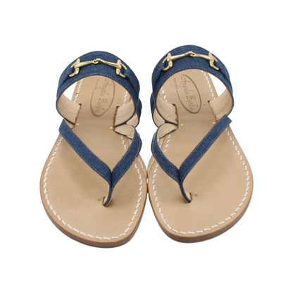 Sandali Artigianali in pelle bassi donna infradito cuoio Capri Positano capresi jeans Norma