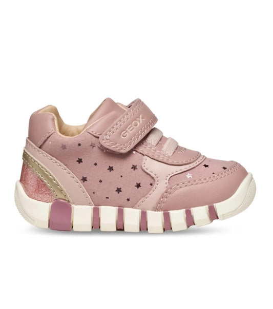B5658B 0DHBC C8A2U - Sneakers Alta - Geox Scarpina Primi Passi Bambina Rosa/Platino con Strappo