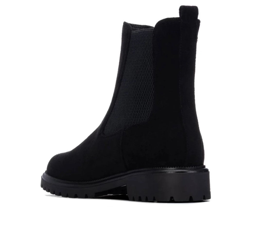 146242 - Stivaletti - XTI Scarponcini Chelsea Donna in Camoscio Vegan Nero