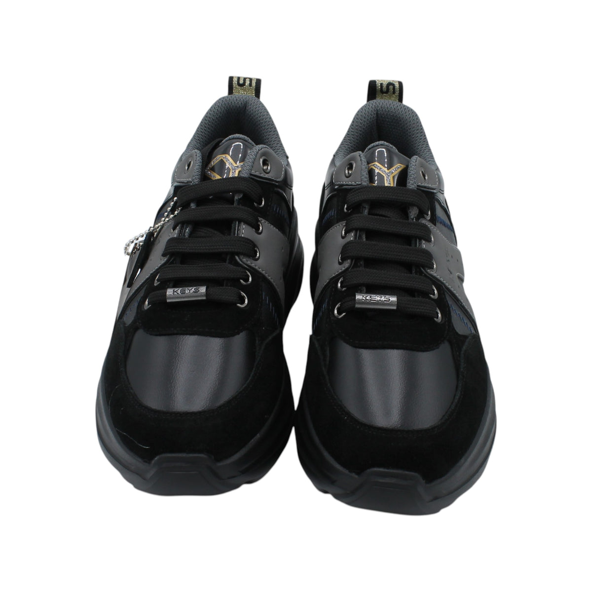 K13501_N - Sneakers - KEYS Scarpe Donna Nere con Suola Rialzata – Sportive e Casual