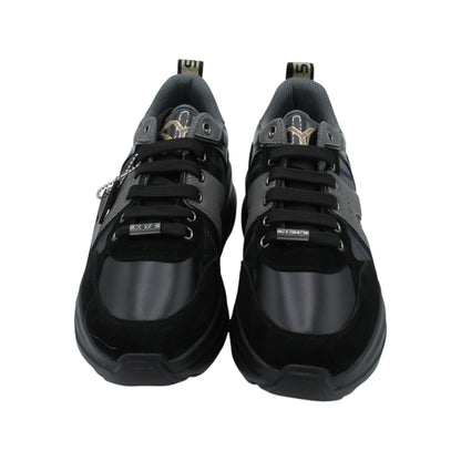 K13501_N - Sneakers - KEYS Scarpe Donna Nere con Suola Rialzata – Sportive e Casual