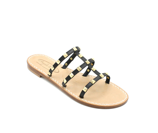 Sandali Artigianali donna ciabatta con borchie Rock capresi