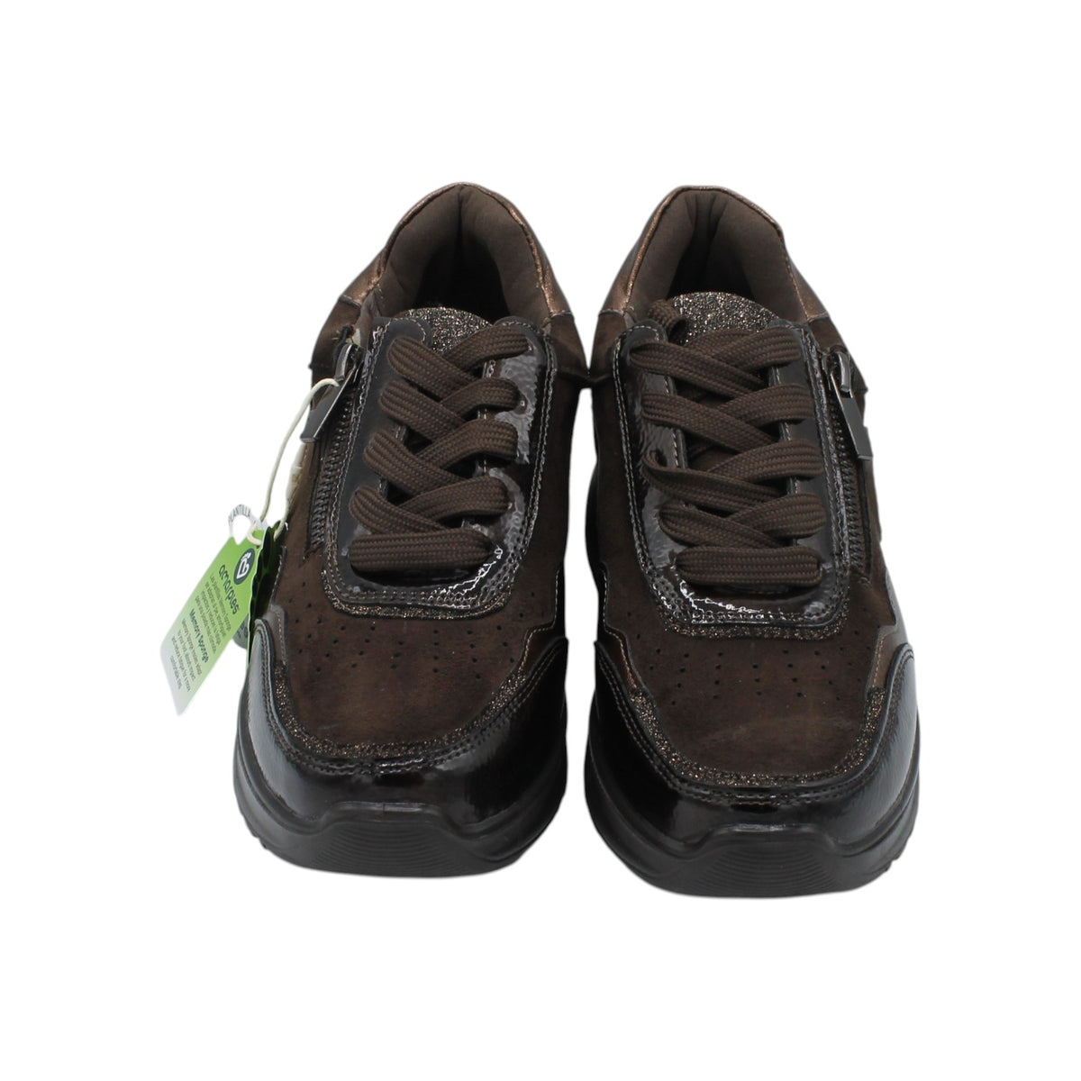AMD31051_M - Sneakers - Amarpies Sneakers da Donna Comode con Zip e Lacci – Marrone