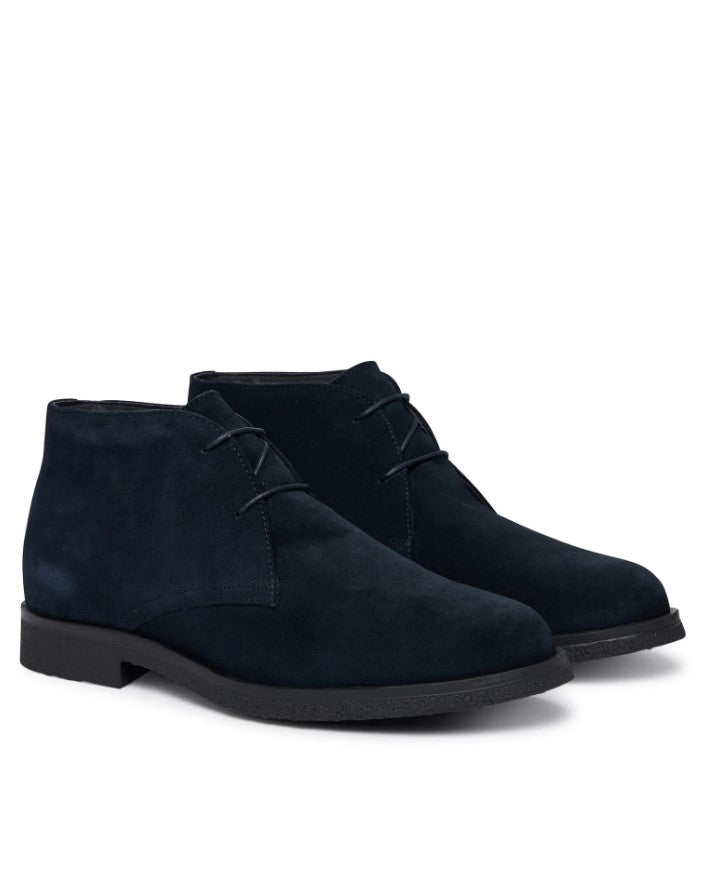 U6658D 00022 C4021 - Polacchina - Scarpe Uomo Geox in Camoscio Blu Navy | Eleganza Casual