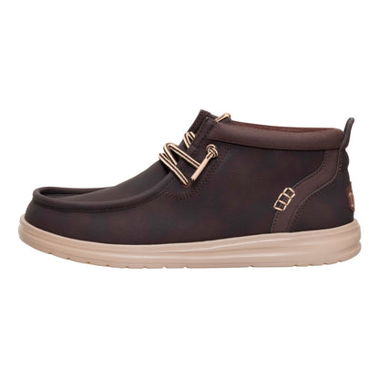 Hey Dude Wally Grip Mid in nebuk sintetico Brown Mole