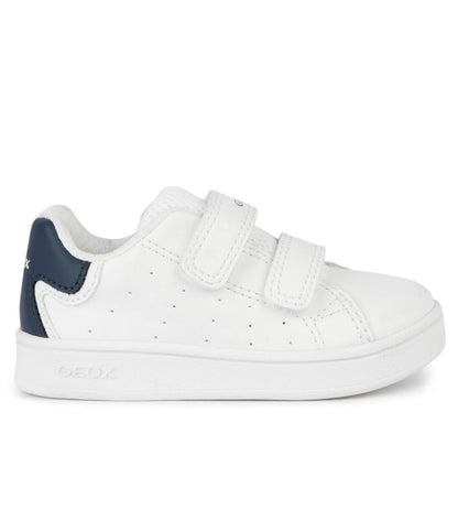 B365LA 000BC C0899 - Sneakers - Geox Scarpe Bambino Bianco Blu a Strappo