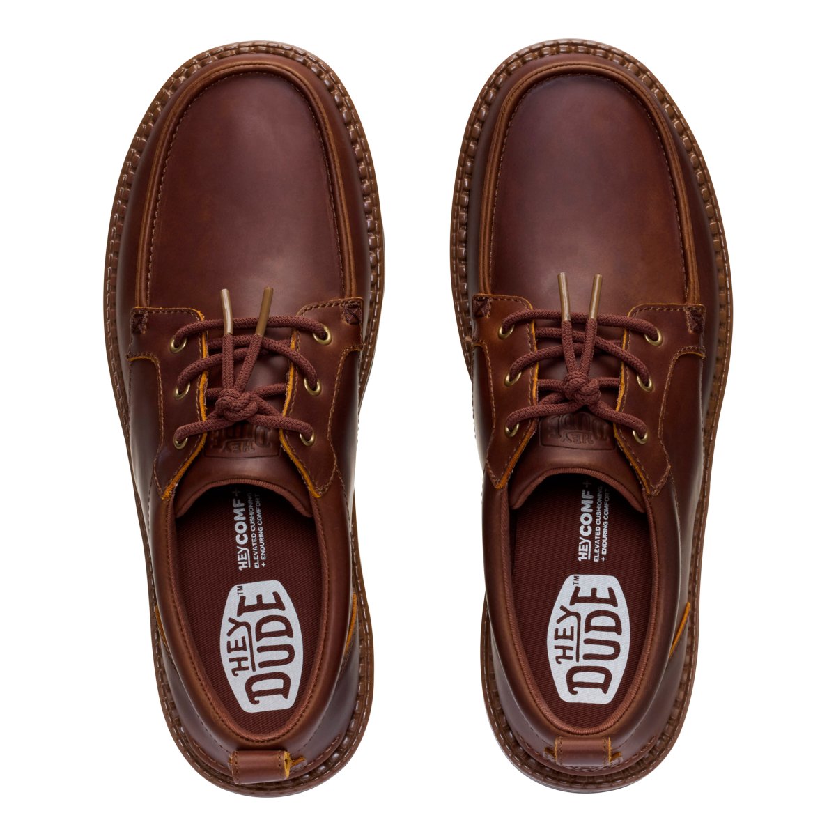 HD.45650/2OC - Hey Dude Flint Moc Leather Uomo Scarpe Invernali in Pelle con Lacci Elastici