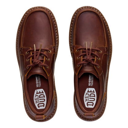 HD.45650/2OC - Hey Dude Flint Moc Leather Uomo Scarpe Invernali in Pelle con Lacci Elastici