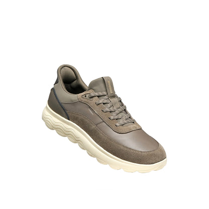 U56MPA 08522 C1018 - Sneakers - Scarpe Uomo Geox Spherica Plus – Pelle e Camoscio Dove Grey