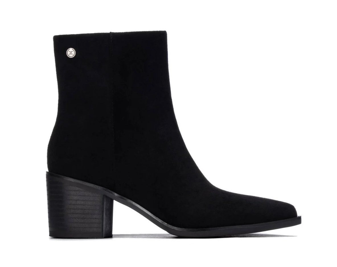 146509_N - Stivaletti - XTI tronchetti Donna Neri in Camoscio con Tacco texani