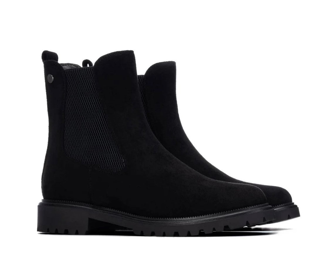 146242 - Stivaletti - XTI Scarponcini Chelsea Donna in Camoscio Vegan Nero
