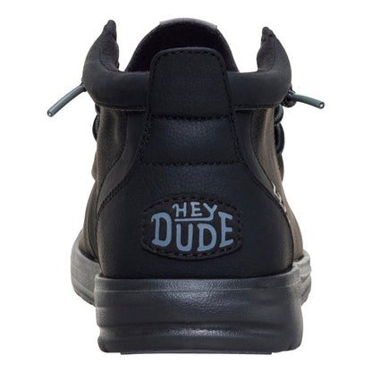HD.42051/060 - Scarpe Uomo Hey Dude Wally Mid Grip Black - Polacchine Nere con Suola Grip