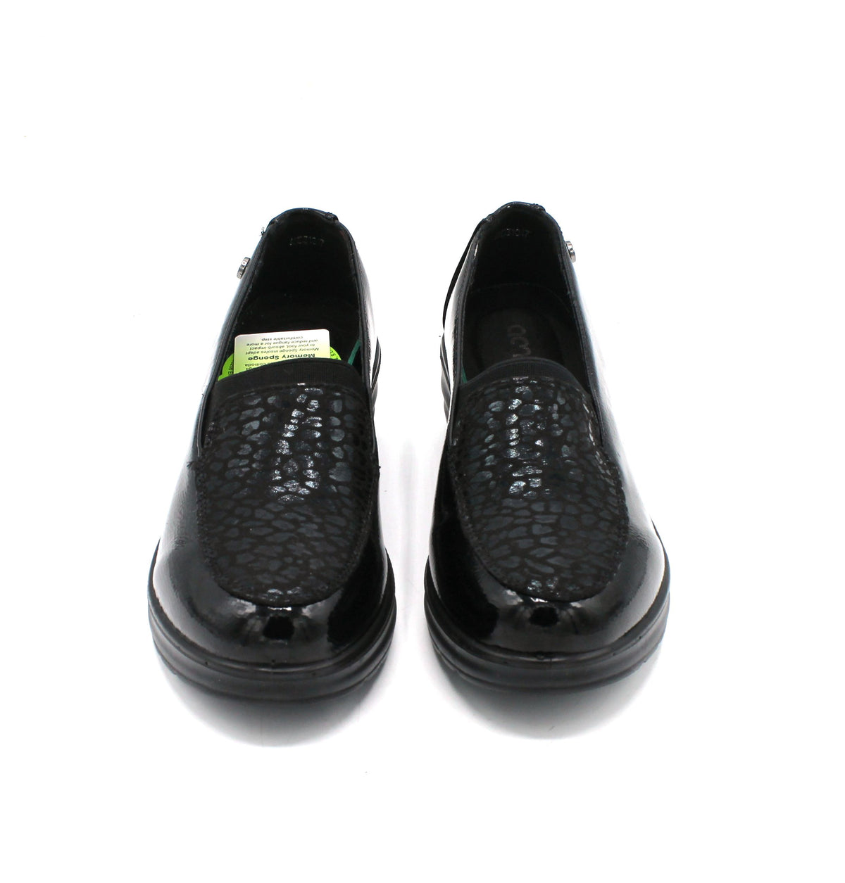 AMD31047_N - Mocassini - Amarpies Scarpe da Donna Comode con Zeppa e Dettagli Animalier – Nero