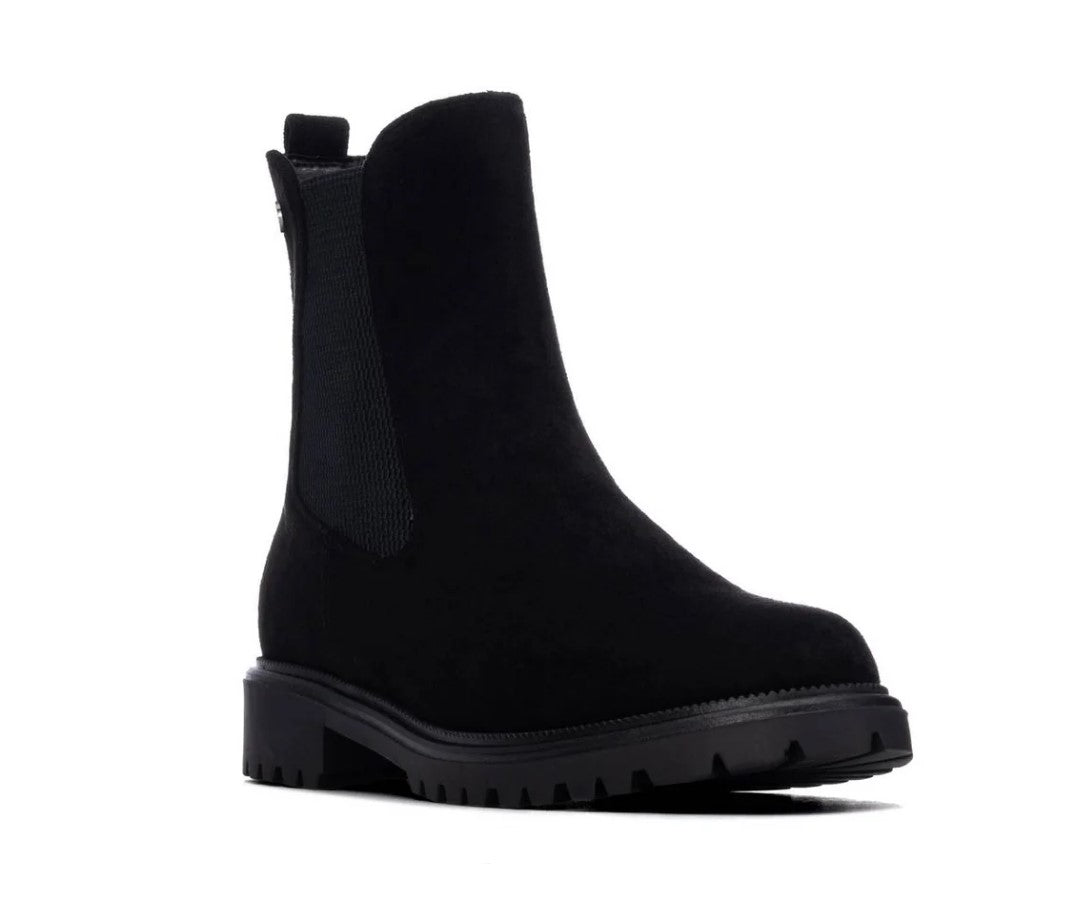 146242 - Stivaletti - XTI Scarponcini Chelsea Donna in Camoscio Vegan Nero