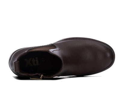 146086.M - Stivaletti - XTI Tronchetti Donna Chelsea Marroni con Tacco Largo 6 cm