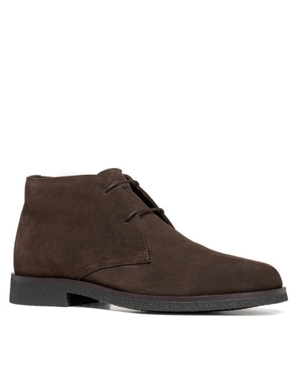 U6658D 00022 C6326 - Polacchina - Scarpe Uomo Geox in Camoscio Marrone Cioccolato | Eleganza Autunnale