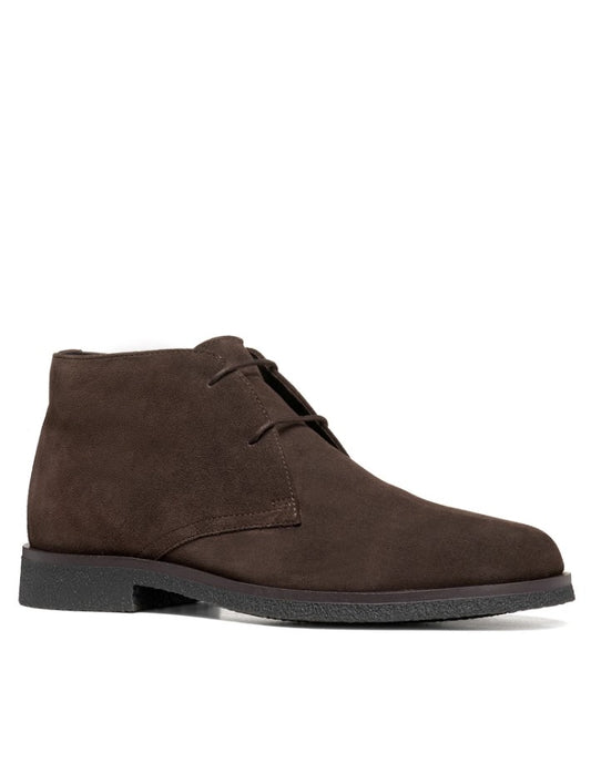 U6658D 00022 C6326 - Polacchina - Scarpe Uomo Geox in Camoscio Marrone Cioccolato | Eleganza Autunnale