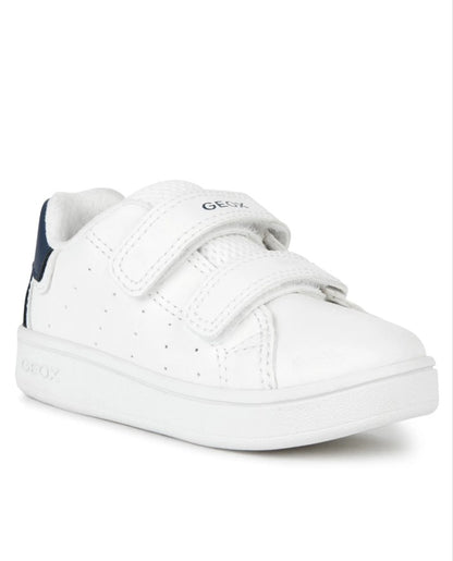 B365LA 000BC C0899 - Sneakers - Geox Scarpe Bambino Bianco Blu a Strappo