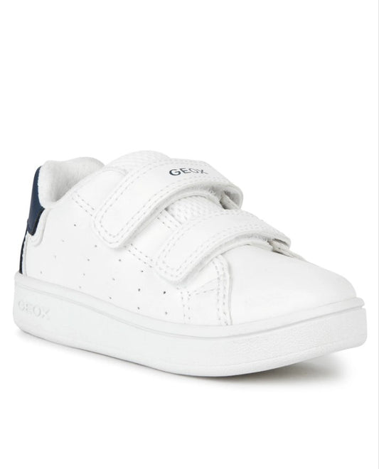 B365LA 000BC C0899 - Sneakers - Geox Scarpe Bambino Bianco Blu a Strappo