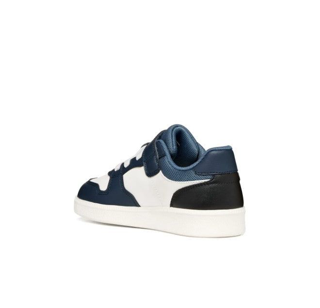 J66DJB 0003W C0899 - Sneakers - Geox Scarpe Bambino Blu e Bianche con Strappo – Casual Sportive