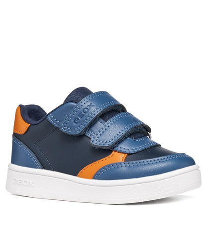 B555LA 000BC C0659 - Sneakers - GEOX Scarpe Sportive Bambino Blu/Arancio a Strappo