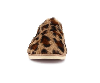 Grunland Pantofole leopardate effetto peluche a punta chiusa - CI3457
