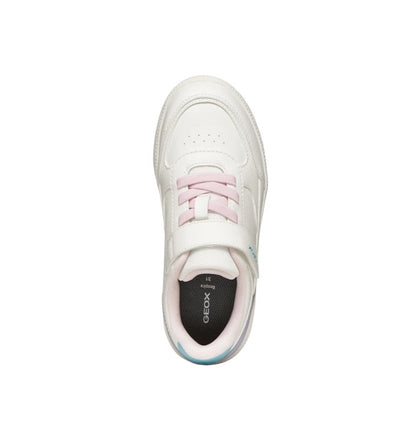J66DKD 0003W C0761 - Sneakers - GEOX Scarpe Bambina Bianche con Dettagli Lilla e Azzurro