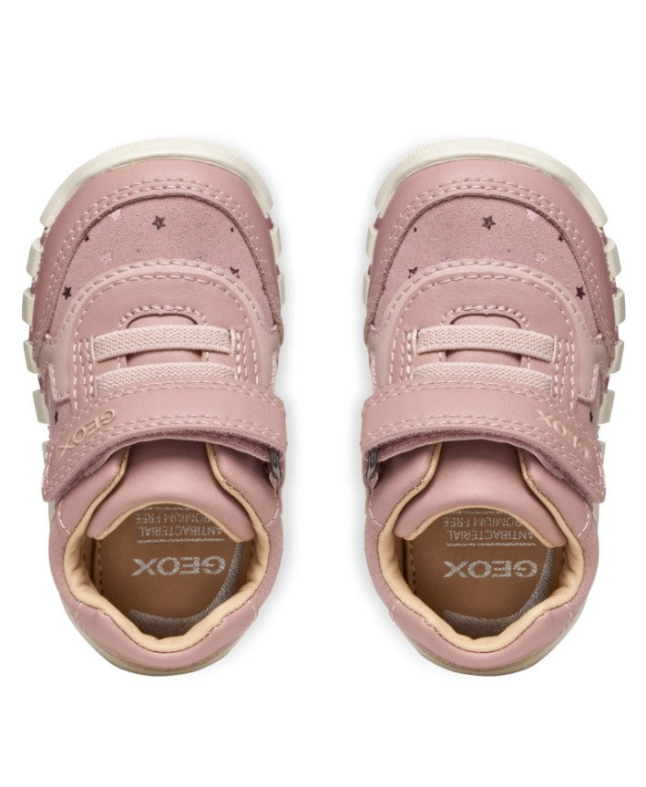 B5658B 0DHBC C8A2U - Sneakers Alta - Geox Scarpina Primi Passi Bambina Rosa/Platino con Strappo