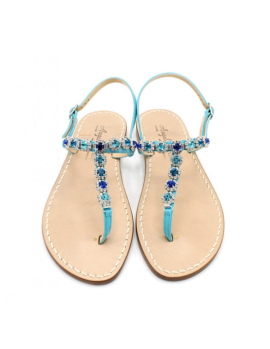 Sandali Artigianali da donna gioiello infradito bassi capresi in cuoio moda Capri