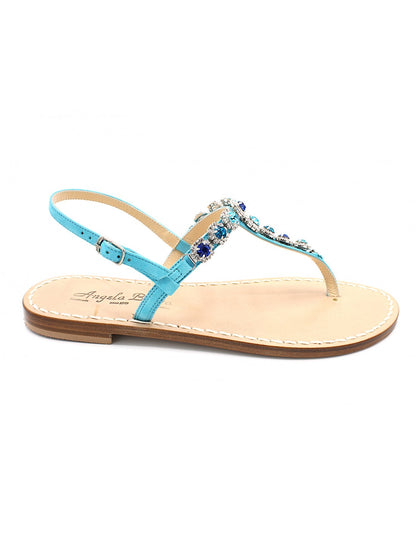 Sandali Artigianali da donna gioiello infradito bassi capresi in cuoio moda Capri