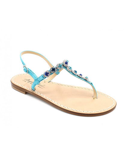 Sandali Artigianali da donna gioiello infradito bassi capresi in cuoio moda Capri