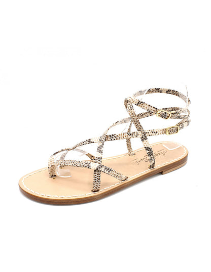 Sandali da donna artigianali capresi infradito bassi gladiatore alla schiava