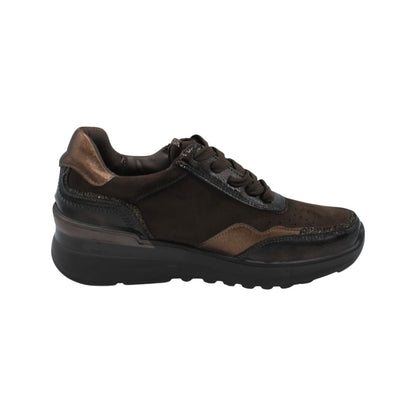 AMD31051_M - Sneakers - Amarpies Sneakers da Donna Comode con Zip e Lacci – Marrone