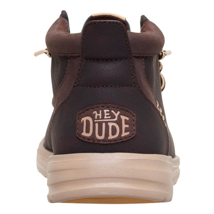 HD.42051/2IV - Scarponcini Uomo Hey Dude Wally Mid Grip - Polacchine Leggere con Lacci Elastici e Suola Antiscivolo