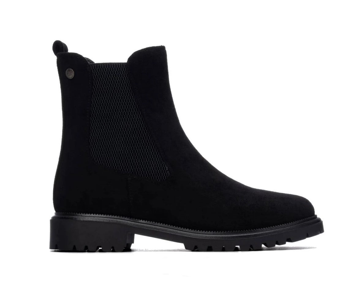 146242 - Stivaletti - XTI Scarponcini Chelsea Donna in Camoscio Vegan Nero