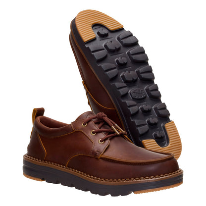 HD.45650/2OC - Hey Dude Flint Moc Leather Uomo Scarpe Invernali in Pelle con Lacci Elastici