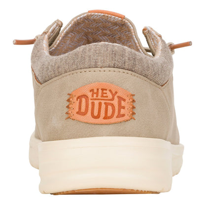 HD.43352/1QQ - Scarpe Uomo Hey Dude Paul Classic Taupe Grey - Slip-On in Nabuk Sintetico