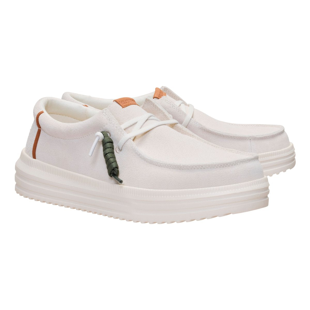 HD.45845/0NI - Hey Dude Uomo in Camoscio Grigio Chiaro – Mocassini Casual Comfort